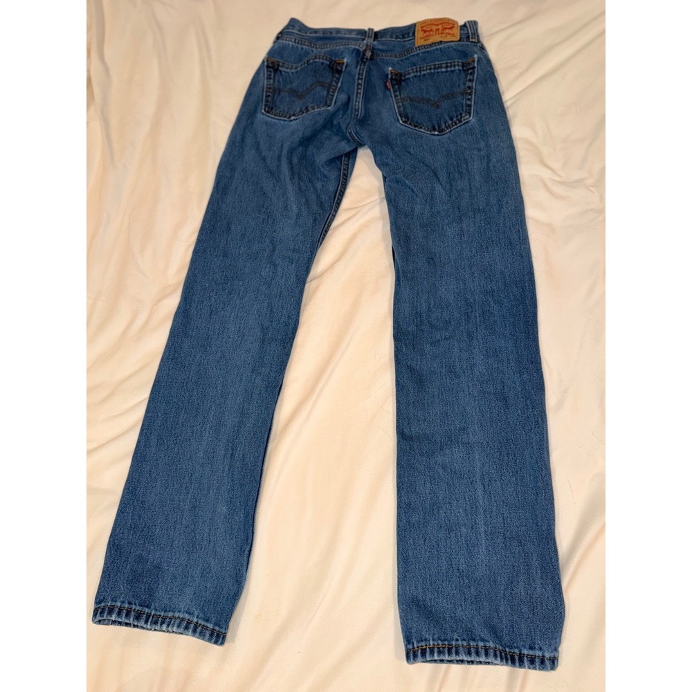 Levi Strauss 505 Regular Fit Straight Leg Jeans Medium Wash Blue W29 L34 (716) - Picture 3 of 7